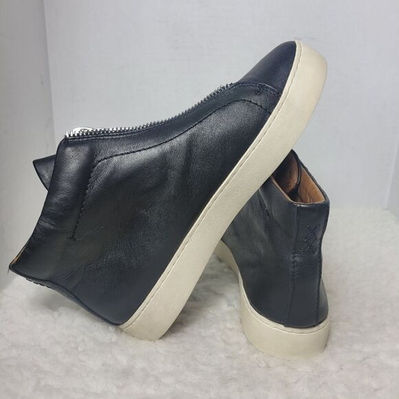 Frye Lena Women's Size 9 Black Leather High Top Black Leather Zipper Accent - Picture 6 of 10